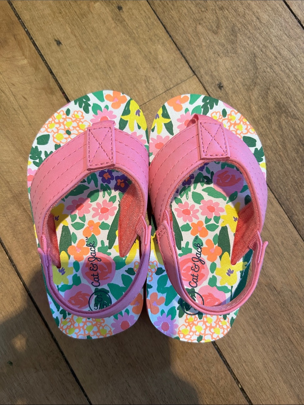 Cat & Jack Pink Floral Toddler Sandals